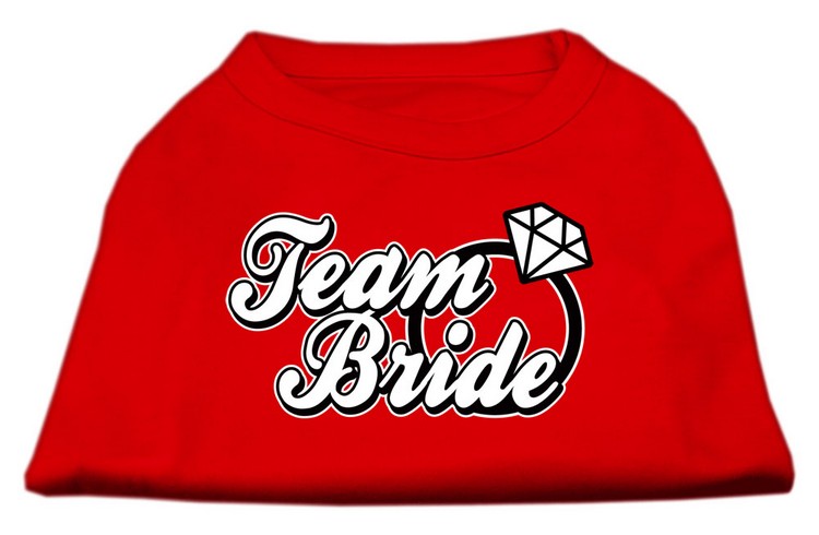 Team Bride Screen Print Shirt Red XS